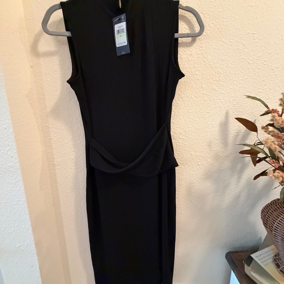 Tommy Hilfiger Sophisticated Sleeveless Ribbed Gold Zipper Dress, Sz 4, NWT - Picture 3 of 10